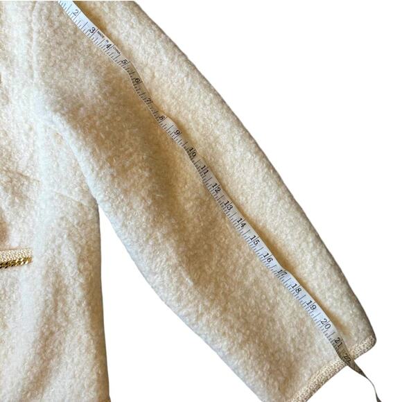Future Collective Teddy Chain Jacket in Cream - Picture 8 of 11